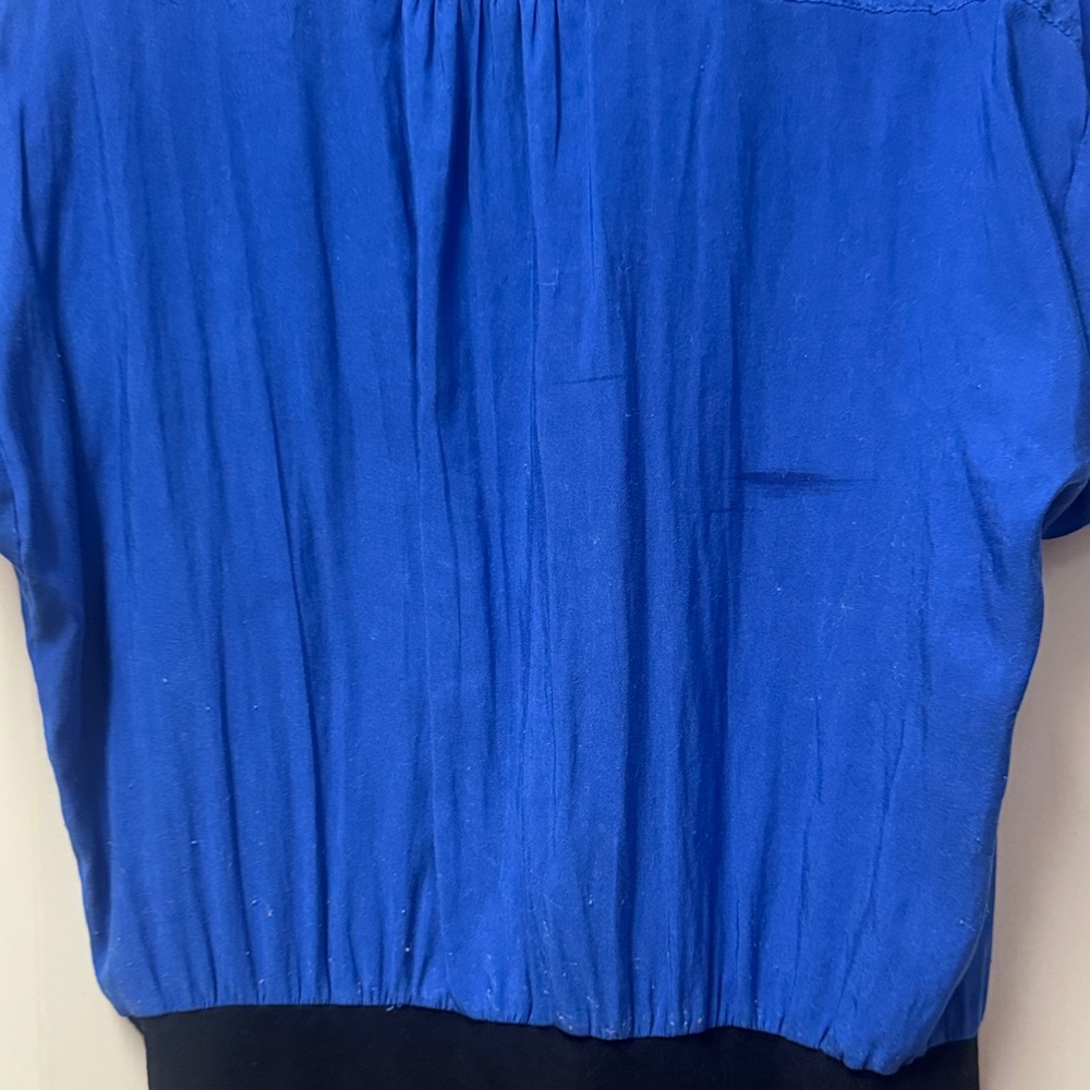 Express Royal Blue and Black Shirt Dress - Picture 10 of 12